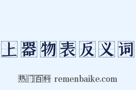 上器物表反义词是什么意思的图片